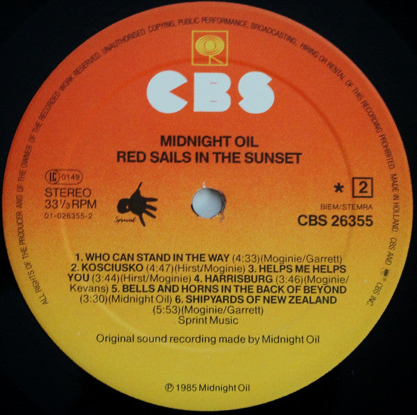 Midnight Oil ~ Red Sails In The Sunset (Vinyl) - Djungel & Jazz