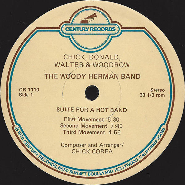 The Woody Herman Band ~ Chick, Donald, Walter & Woodrow (Vinyl) - Djungel & Jazz