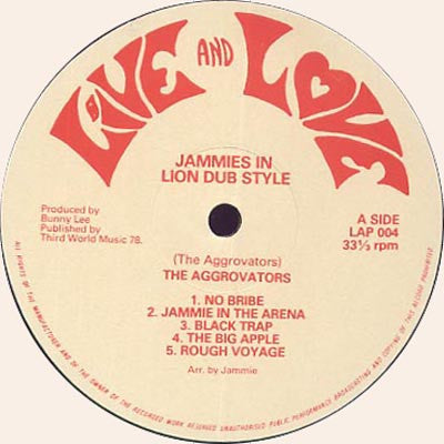 The Aggrovators : Jammies In Lion Dub Style (LP)