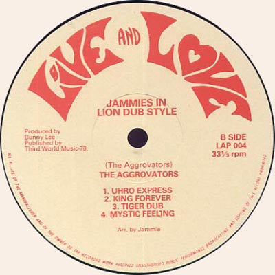 The Aggrovators : Jammies In Lion Dub Style (LP)