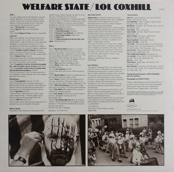 Welfare State / Lol Coxhill ~ Welfare State / Lol Coxhill (Vinyl) - Djungel & Jazz