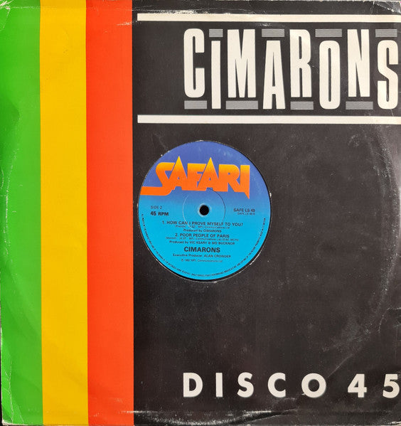 Cimarons* : Big Girls Don't Cry (12")