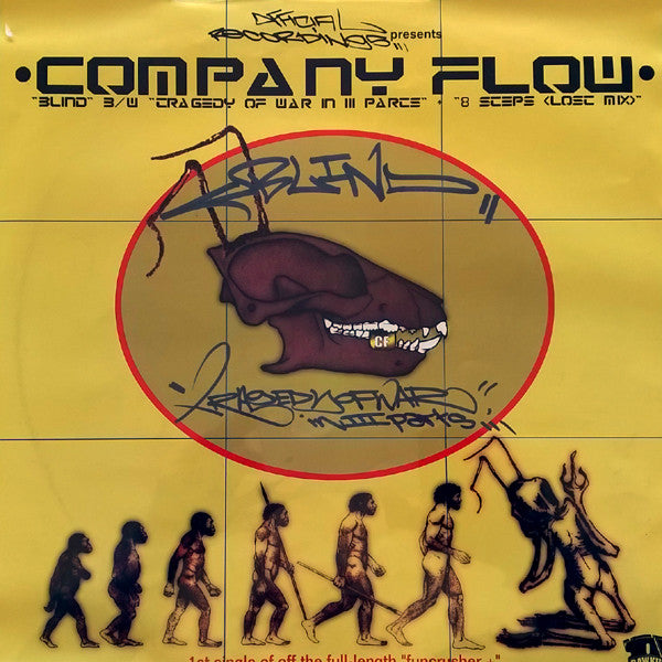 Company Flow ~ Blind B/W Tragedy Of War In III Parts / 8 Steps (Lost Mix) (Vinyl) - Djungel & Jazz