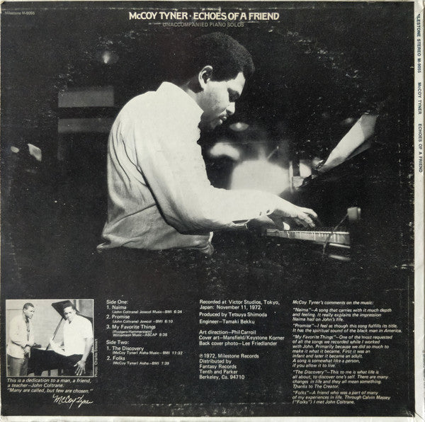 McCoy Tyner ~ Echoes Of A Friend (Vinyl) - Djungel & Jazz