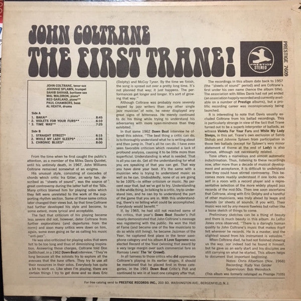 John Coltrane : The First Trane (LP, Album, RE, RM)