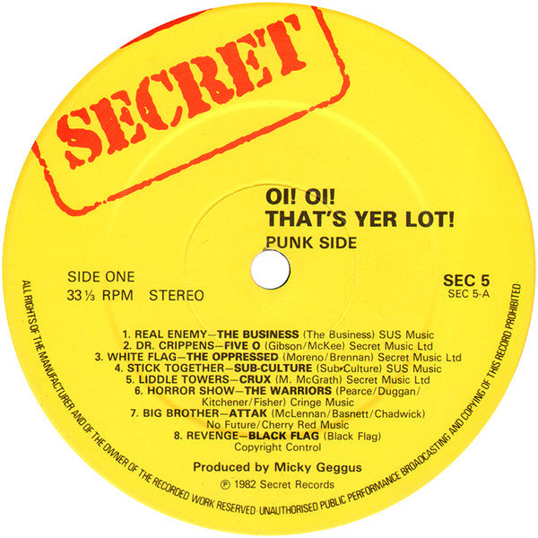 Various ~ Oi! Oi! That's Yer Lot! (Vinyl) - Djungel & Jazz