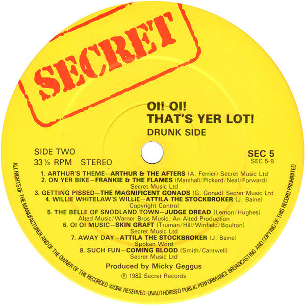 Various ~ Oi! Oi! That's Yer Lot! (Vinyl) - Djungel & Jazz