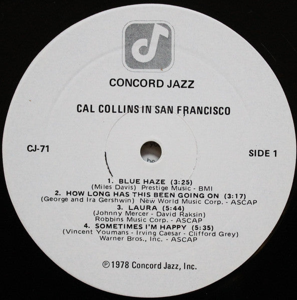 Cal Collins ~ Cal Collins In San Francisco (Vinyl) - Djungel & Jazz