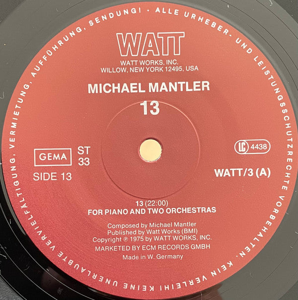 Michael Mantler / Carla Bley ~ 13 & 3/4 (Vinyl) - Djungel & Jazz