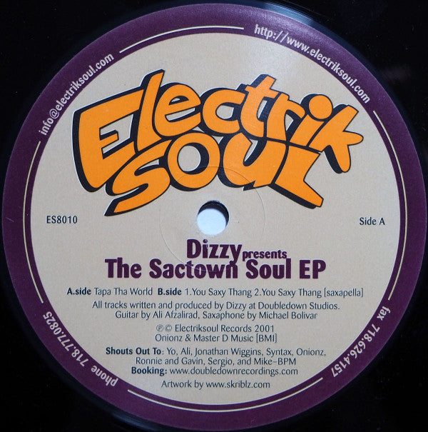 Dizzy : The Sactown Soul EP (12", EP)