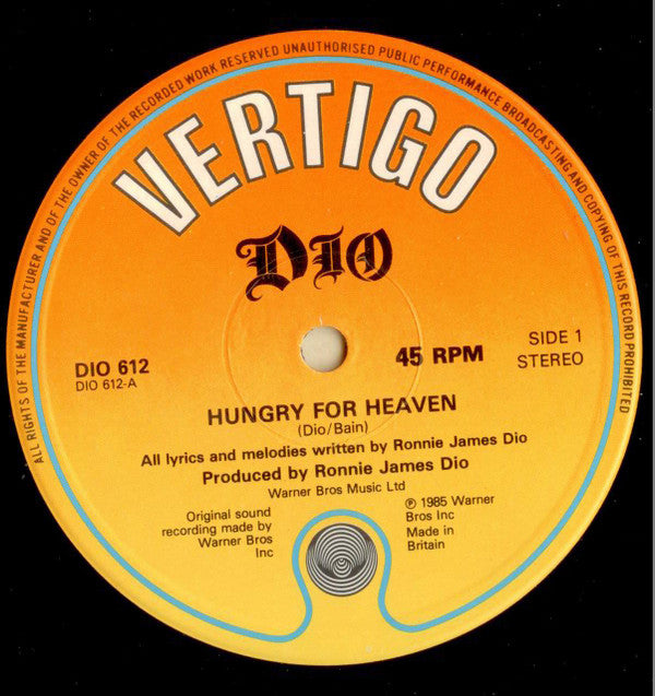 Dio ~ Hungry For Heaven (Vinyl) - Djungel & Jazz