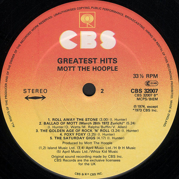 Mott The Hoople ~ Greatest Hits (Vinyl) - Djungel & Jazz