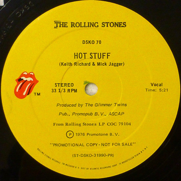 The Rolling Stones : Hot Stuff (12", Promo, Bla)