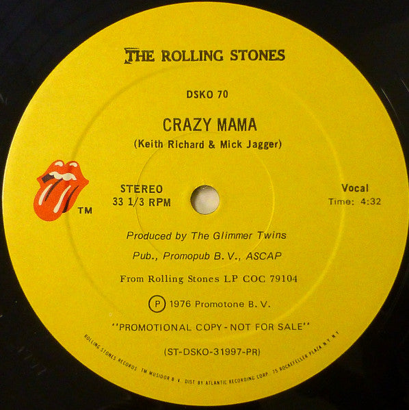 The Rolling Stones : Hot Stuff (12", Promo, Bla)