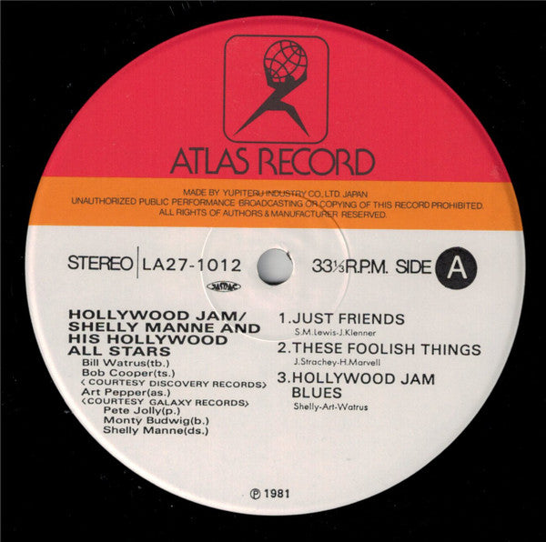 Shelly Manne & His Hollywood All Stars ~ Hollywood Jam (Vinyl) - Djungel & Jazz