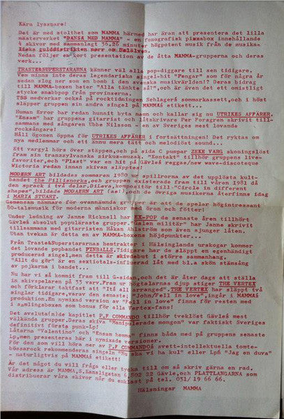 Various ~ Dansa Med Mamma (Box-pop) (Vinyl) - Djungel & Jazz