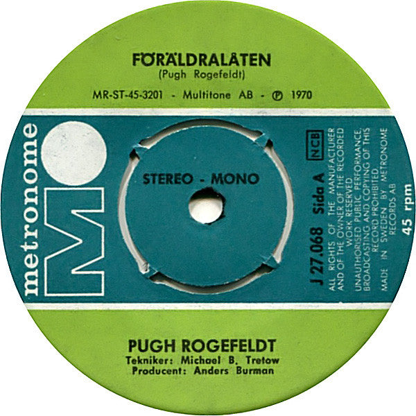 Pugh Rogefeldt ~ Föräldralåten (Vinyl) - Djungel & Jazz