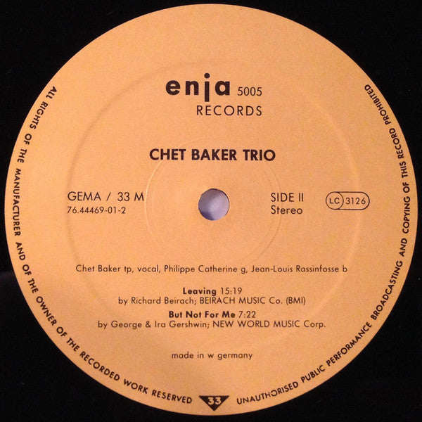 Chet Baker : Strollin' (LP, Album)