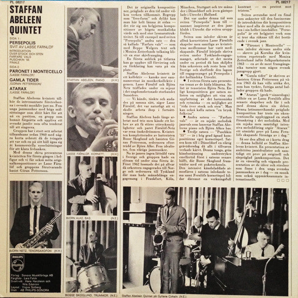 Staffan Abeleen Quintet : Persepolis (LP, Album, Mono)