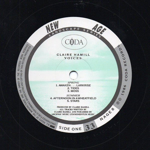 Claire Hamill ~ Voices (Vinyl) - Djungel & Jazz
