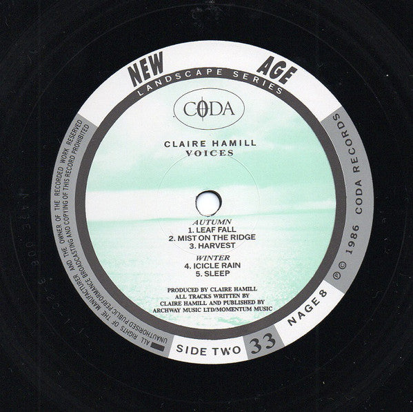 Claire Hamill ~ Voices (Vinyl) - Djungel & Jazz
