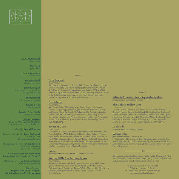 Jake Xerxes Fussell ~ Good and Green Again (Vinyl) - Djungel & Jazz