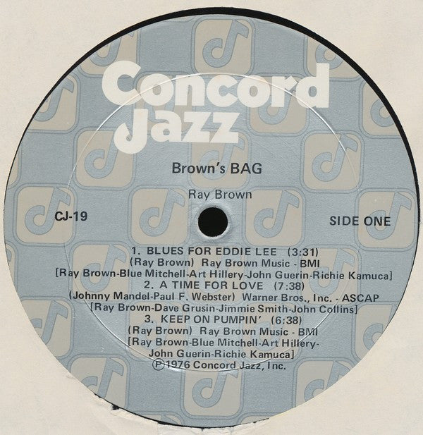 Ray Brown ~ Brown's Bag (Vinyl) - Djungel & Jazz