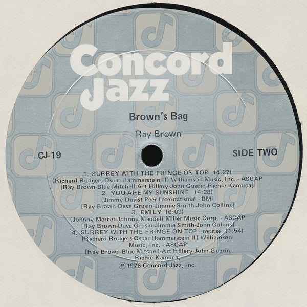 Ray Brown ~ Brown's Bag (Vinyl) - Djungel & Jazz