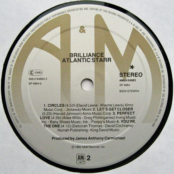 Atlantic Starr ~ Brilliance (Vinyl) - Djungel & Jazz