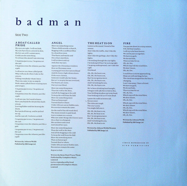 Richard Jobson ~ Badman (Vinyl) - Djungel & Jazz