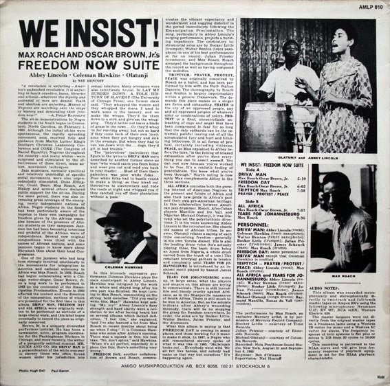 Max Roach : We Insist! Max Roach's Freedom Now Suite (LP, Album, RE)
