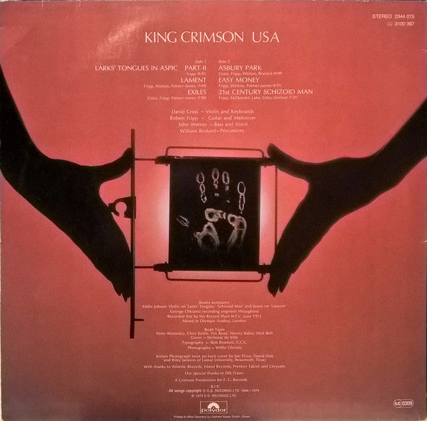 King Crimson ~ USA (Vinyl) - Djungel & Jazz