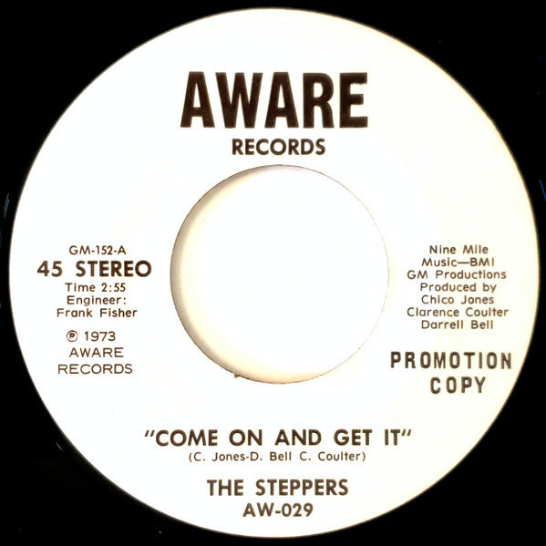The Steppers  ~ Come On And Get It / What The Problem Is (Vinyl) - Djungel & Jazz