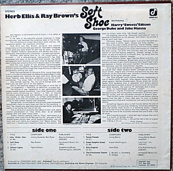 Herb Ellis & Ray Brown ~ Herb Ellis & Ray Brown's Soft Shoe (Vinyl) - Djungel & Jazz