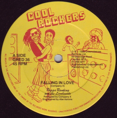 Pappa Ranking And The Lionhearts ~ Marijuana / Falling In Love (Vinyl) - Djungel & Jazz