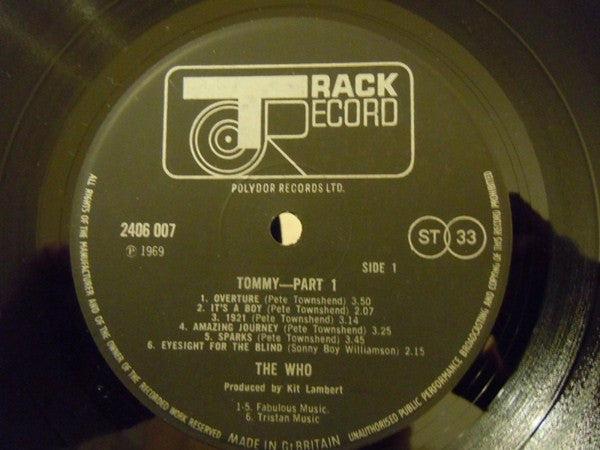 The Who ~ Tommy - Part 1 (Vinyl) - Djungel & Jazz