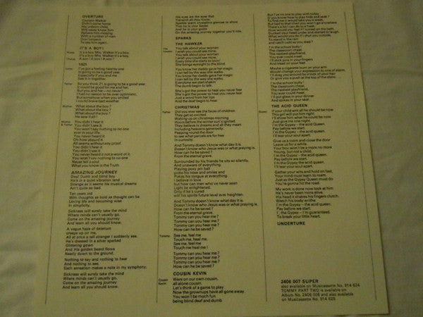 The Who ~ Tommy - Part 1 (Vinyl) - Djungel & Jazz
