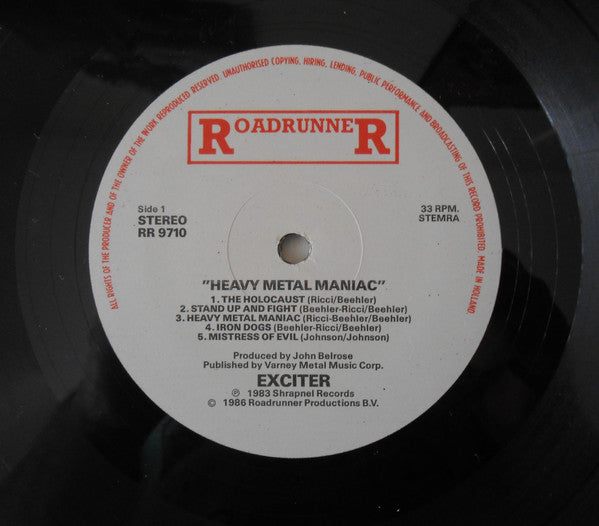 Exciter ~ Heavy Metal Maniac (Vinyl) - Djungel & Jazz