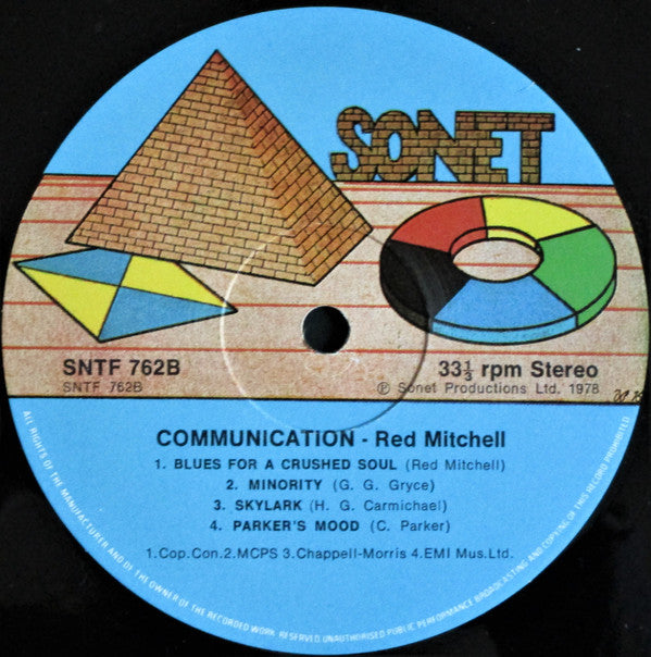 Red Mitchell / Communication (4) : Blues For A Crushed Soul (LP, Album)