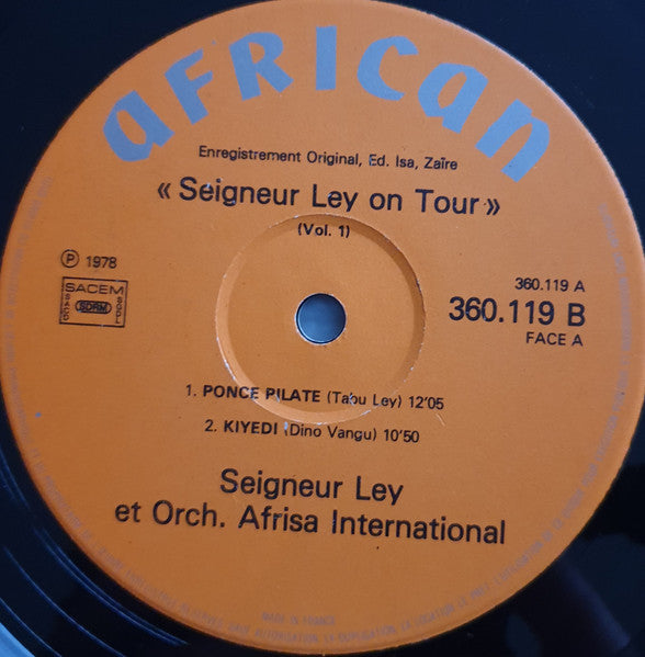 Tabu Ley Rochereau & Orchestre Afrisa L'International ~ Seigneur Ley On Tour (Vinyl) - Djungel & Jazz