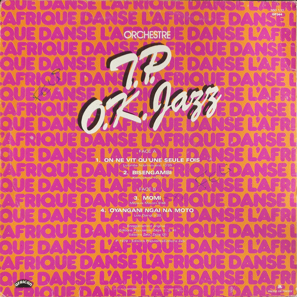 Orchestre T.P.O.K. Jazz ~ L'Afrique Danse Avec L'Orchestre T.P. O.K. Jazz (Vinyl) - Djungel & Jazz