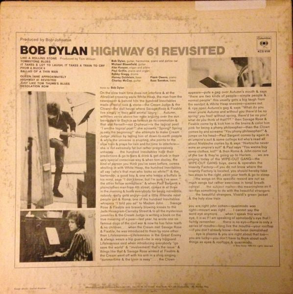 Bob Dylan ~ Highway 61 Revisited (Vinyl) - Djungel & Jazz
