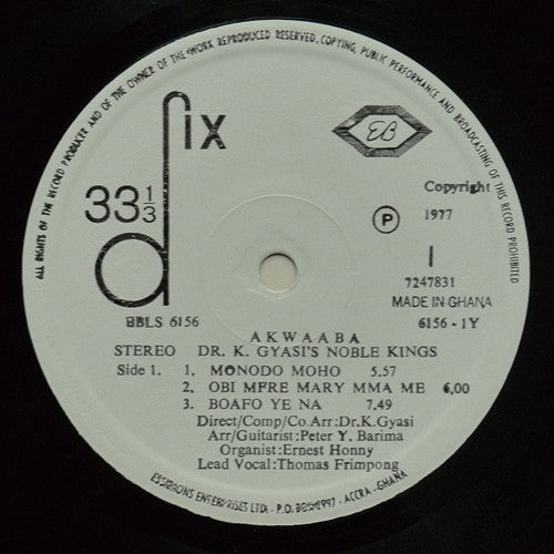 Dr. K. Gyasi & His Noble Kings ~ Akwaaba! (Vinyl) - Djungel & Jazz