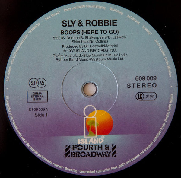 Sly & Robbie ~ Boops (Here To Go) (Vinyl) - Djungel & Jazz