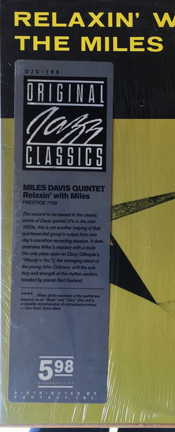 The Miles Davis Quintet ~ Relaxin' With The Miles Davis Quintet (Vinyl) - Djungel & Jazz