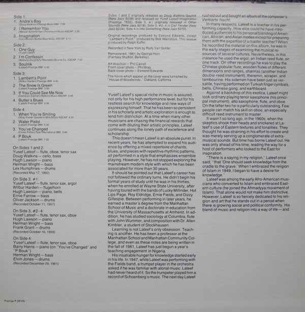 Yusef Lateef ~ Yusef's Bag (Vinyl) - Djungel & Jazz
