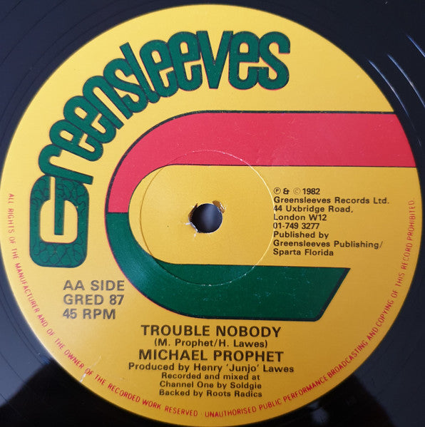 Michael Prophet ~ Boom Him Up Now / Trouble Nobody (Vinyl) - Djungel & Jazz