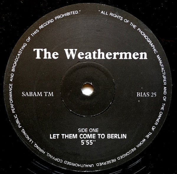 The Weathermen ~ This Is The Third Communique From The Weathermen (Vinyl) - Djungel & Jazz