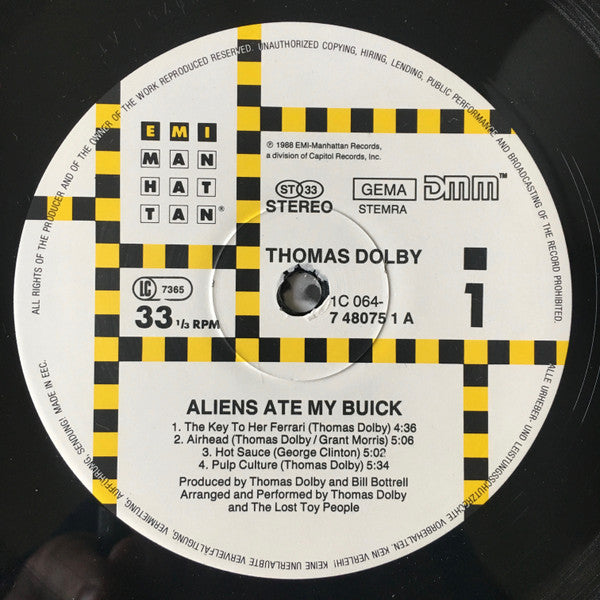 Thomas Dolby ~ Aliens Ate My Buick (Vinyl) - Djungel & Jazz