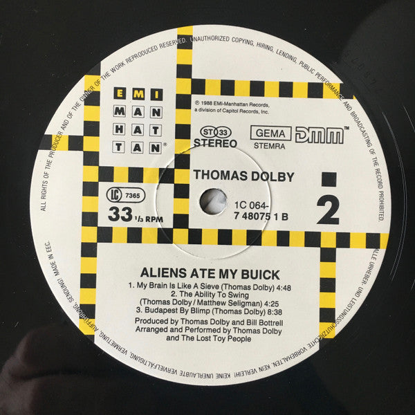 Thomas Dolby ~ Aliens Ate My Buick (Vinyl) - Djungel & Jazz